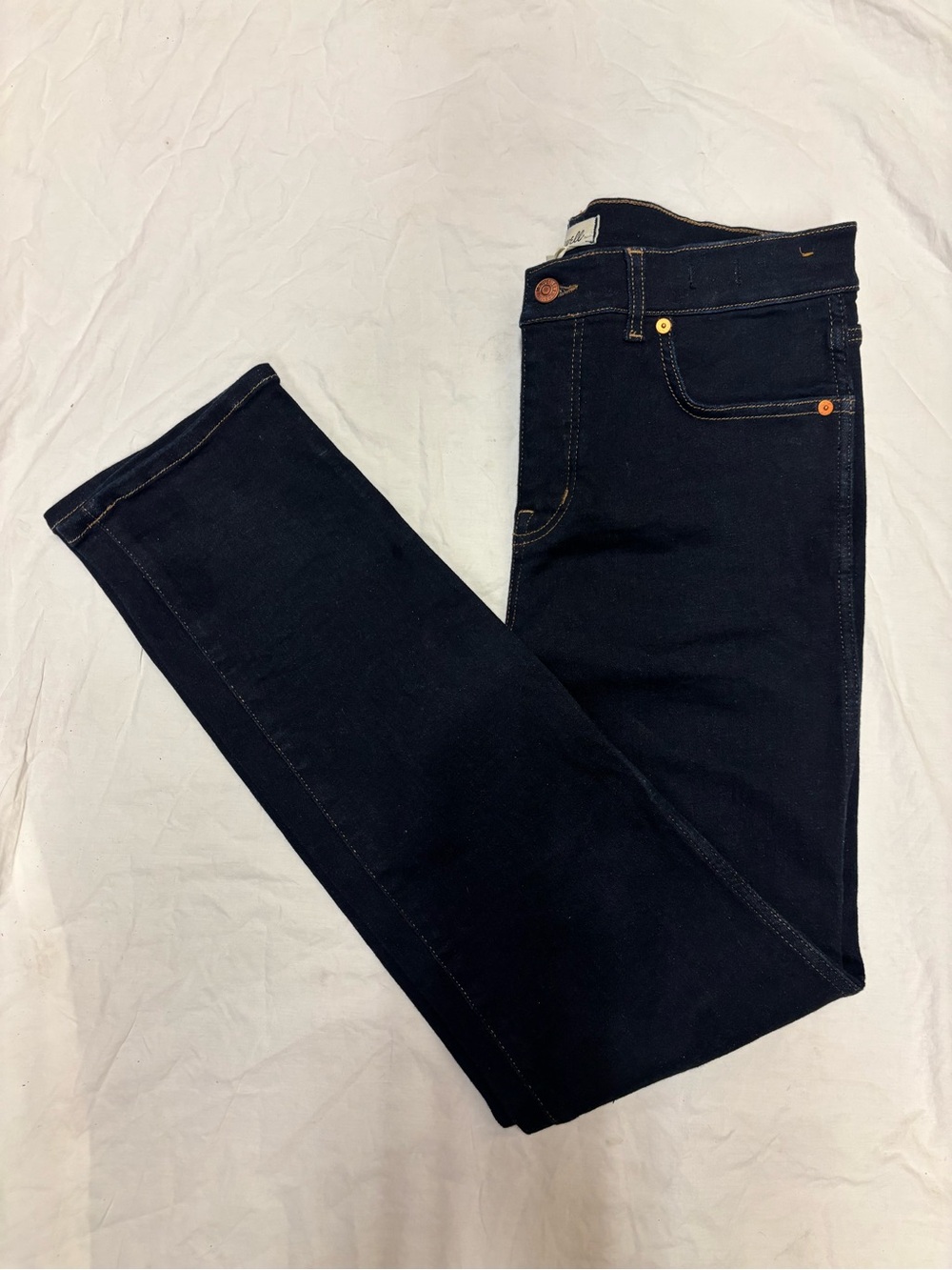 Madewell Dark Blue ‘Mid-Rise Stovepipe’ Straight Leg Jeans | Size 29